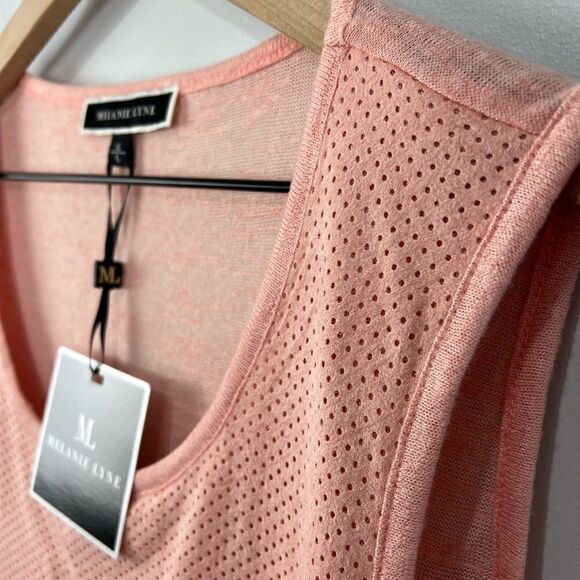 Melanie Lyne Pink Sleeveless Blouse Tank L NWT - Picture 2 of 7